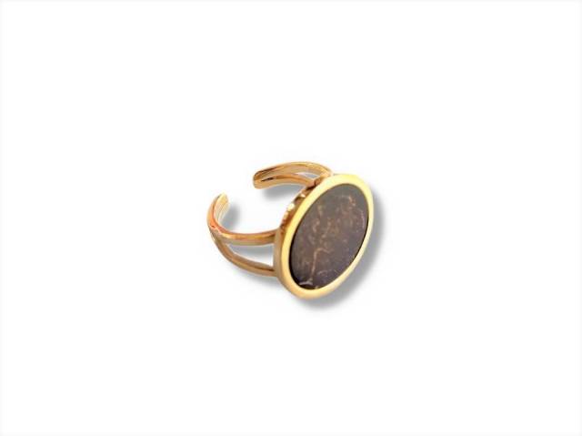 Bague noix de coco polie