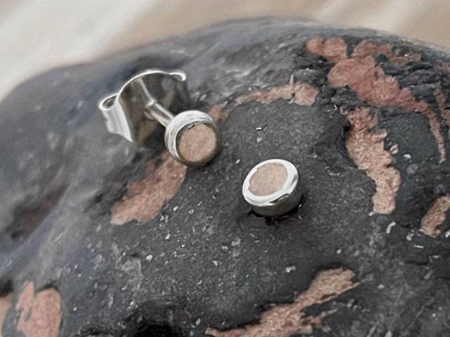 Boucles d'oreilles argent 925 - Serti de galets naturels