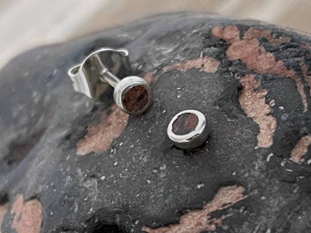 Boucles d'oreilles argent 925 - Serti de galets naturels